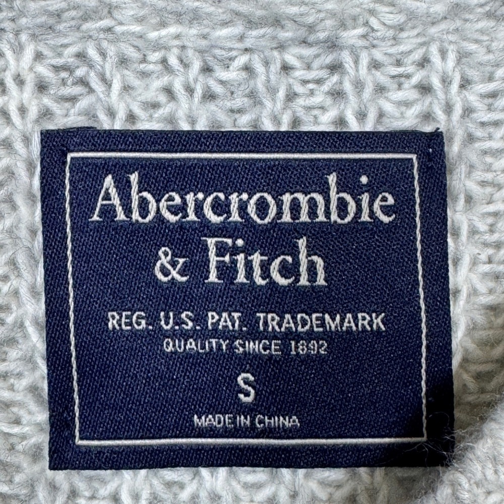 Abercrombie & Fitch Womens Gray V-Neck Knit Sweater Dress Size Small Preppy Fall - Picture 4 of 14